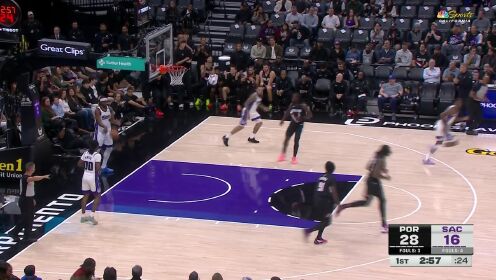 [腾讯全场集锦]🏀季前赛-开拓者胜国王 杨瀚森末节4分6板1助1帽 阿夫迪亚26+9